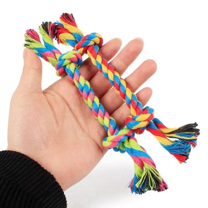 Brinquedo De Nó De Corda De Algodão Trançado Para Cães Mastigar Cachorro, Limpeza Dos Dentes, Osso, Produtos Pet, Durável, 24cm