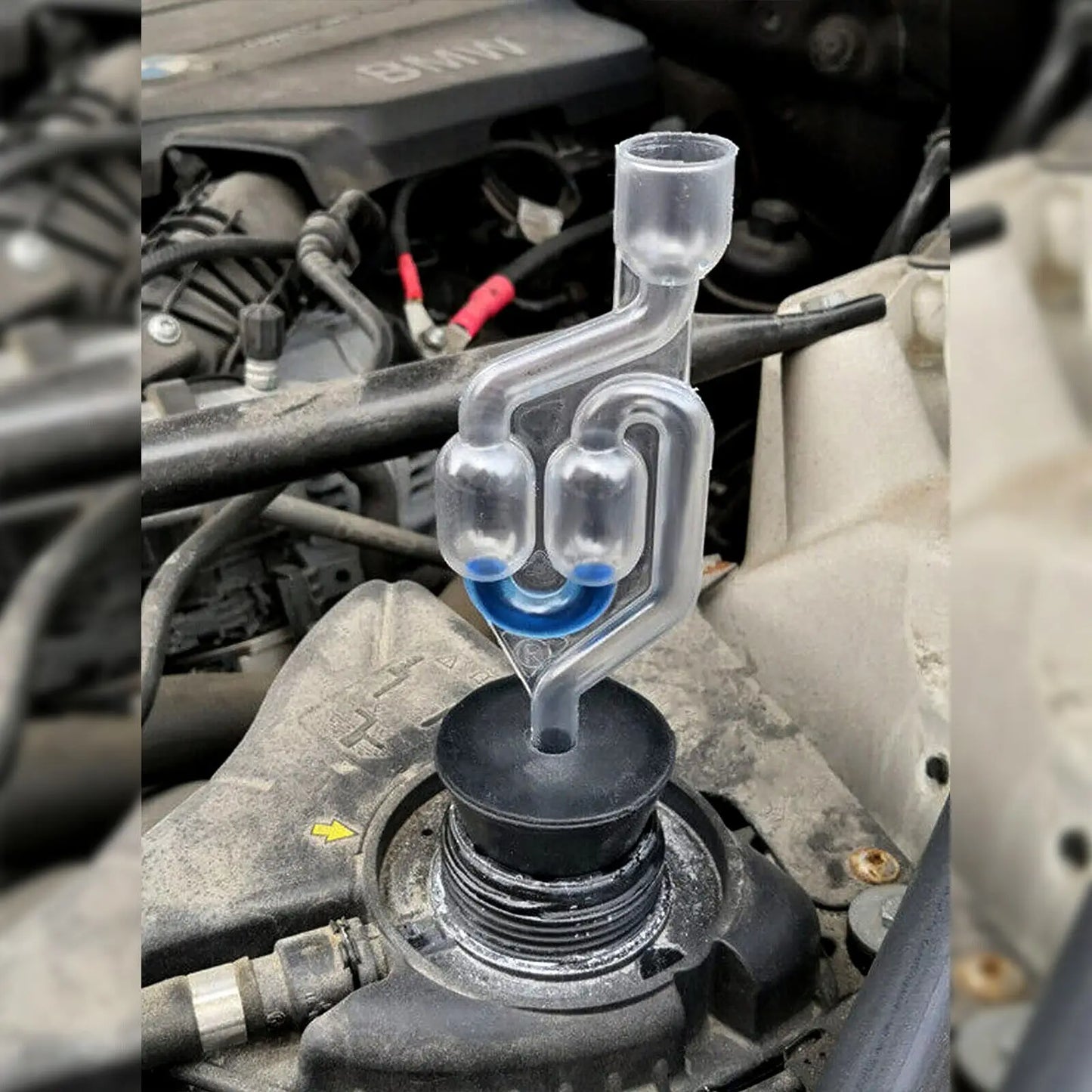 Detector de fugas de combustión, comprobador de anticongelante y refrigerante, comprobador de anticongelante automotriz, esclusa de aire de burbuja casera, esclusas de aire en forma de S