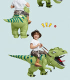 Animal Cartoon Riding T-Rex Inflatable Costume Nursery Kids Dinosaur Role-Playing Game Adult Kids Chasing Game Birthday Gift