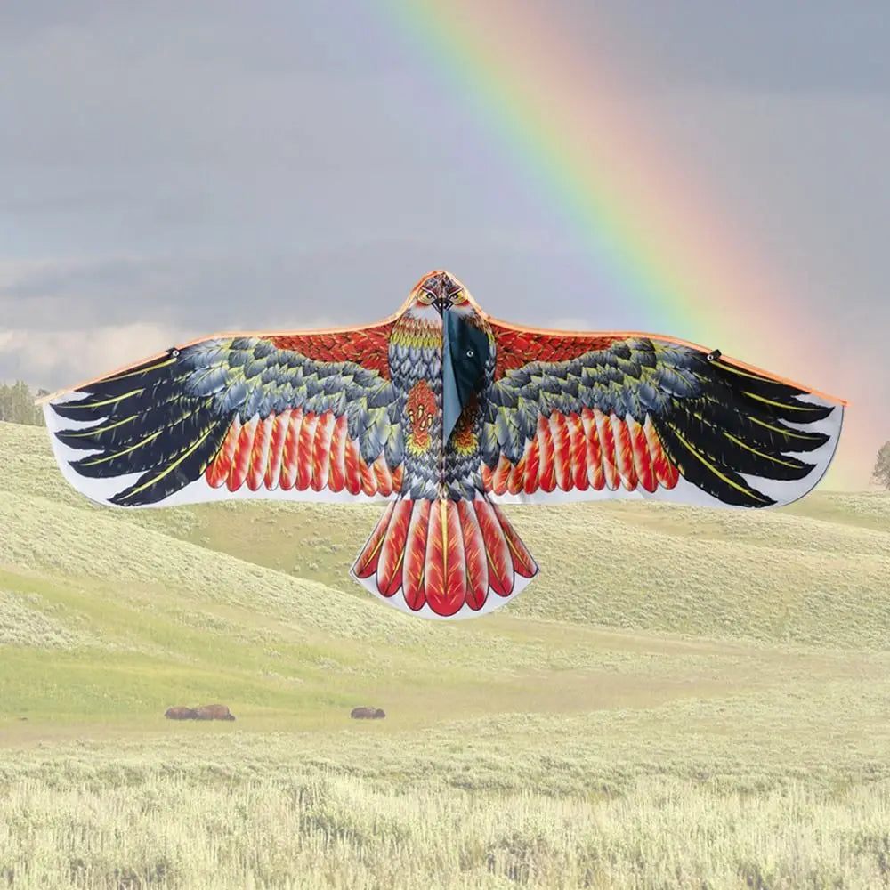 Línea de cometas Eagle para niños, cometas grandes, para volar al aire libre, deportes, bricolaje, juguete, regalo para viajes familiares, jardín, 30 m, 1,1 m 