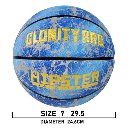 Glowing Basketball Leather Luminous Wear-Resistant Ball Size 5/6/7-27.5/28.5/29.5'' For Youth,In&Outdoor Basketball Night Game