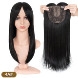 Benehair 14'' 18'' Hair Toppers with Bangs for Women Synthetic 6x6 Top Hairpieces Wigs Long Straight Clip in Hair Extension