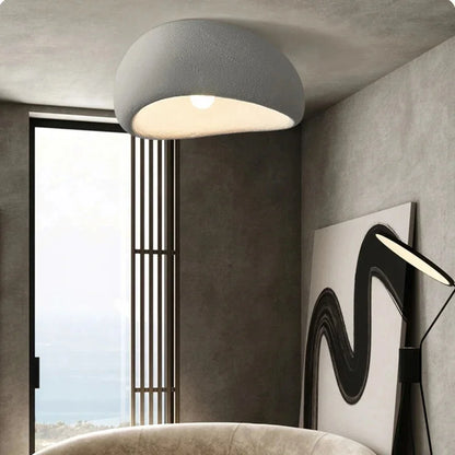 Nordic Wabi Sabi LED Ceiling Lamps Minimalist Cream Style Living Room Bedroom Ceiling Light 45/52/60/70cm Home Decor Chandeliers