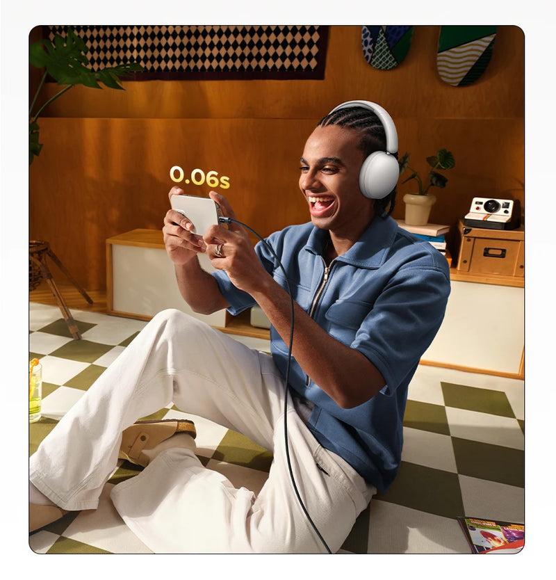 UGREEN Wireless Bluetooth Headphones, 80H Playtime, HiFi Stereo Over Ear Headphones with Microphone, Bluetooth 5.4