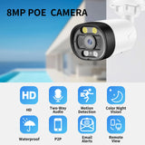 IP camera supports 8MP4K POE ONVIF H.265 bidirectional audio humanbody detection P2P video monitoring and home safety protection