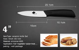 Ceramic Knives Set for Kitchen Paring Utility Slicing Fruit Vegetable Cutter 3 4 5 inch White Zirconia Blade Cooking Tool