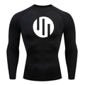 Gym Short Sleeve Running T-Shirt Men's Compression Long Sleeve Shirt Sun Protection Quick Drying Sports Top Black Sportswear 4xl
