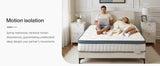 Tribesigns mattress 140x200 cm Height 25 cm Pocket spring Core mattress Medium Hardness H3 7-Zone Orthopedic mattress