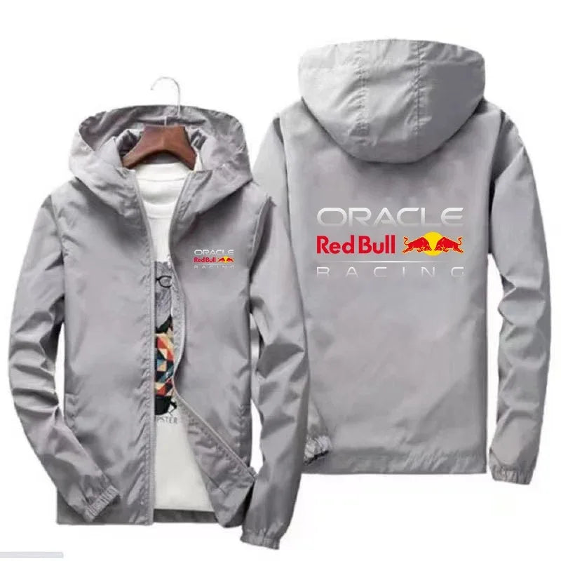 Red Bull logo racing team spring and autumn jacket men's waterproof windbreaker casual fashion sportswear men's outdoor fashion