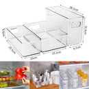 Transparent Refrigerator Storage Box Vegetable Fruit Organizer Fridge Clear Container for Kitchen Food Drinks Storage