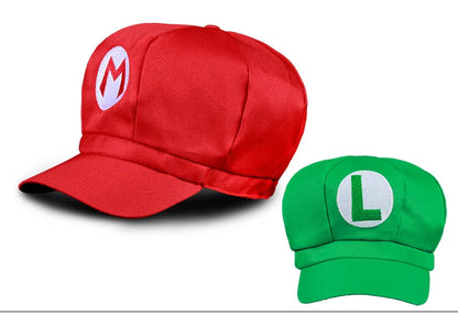 Game Super Mario Bros Luigi Plumber Cosplay Demo Hat Waluigi Wario Odyssey Cartoon Sunhat Halloween Party Hat Accessories Props