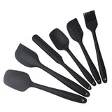 Juego de espátulas de silicona antiadherentes, resistentes al calor, para cocinar, hornear y mezclar, de grado alimenticio, 6 piezas 
