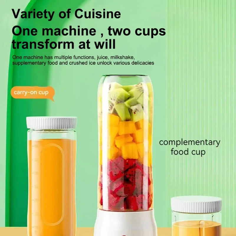 New Portable Automatic Juice Press Fruit Juice Blender USB Rechargeable Wireles Mini Juice Press Kitchen Tools Baby Food Blender