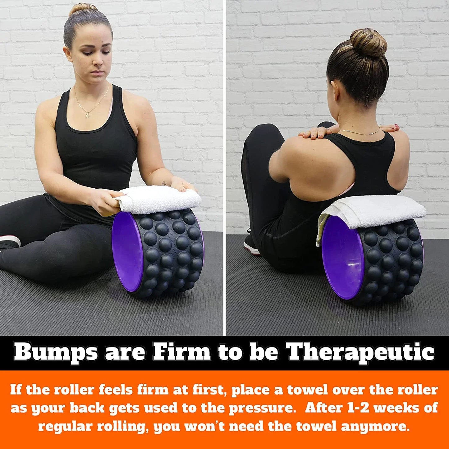 New Premium Foam Yoga Massage Roller Yoga Wheel Back Stretcher Back Massager Cracker for Back Pain Relief Fitness Equipment