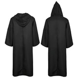 Capa Preta Unissex com Capuz – Estilo Bruxa/Mago – Ideal para Cosplay, Festas, Apresentações e Decoração
