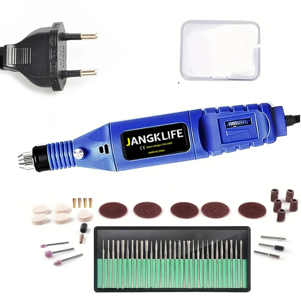 9V Mini Drill Electric Carving Pen Variable Speed Rotary Tools Kit Engraver for Grinding Polishing