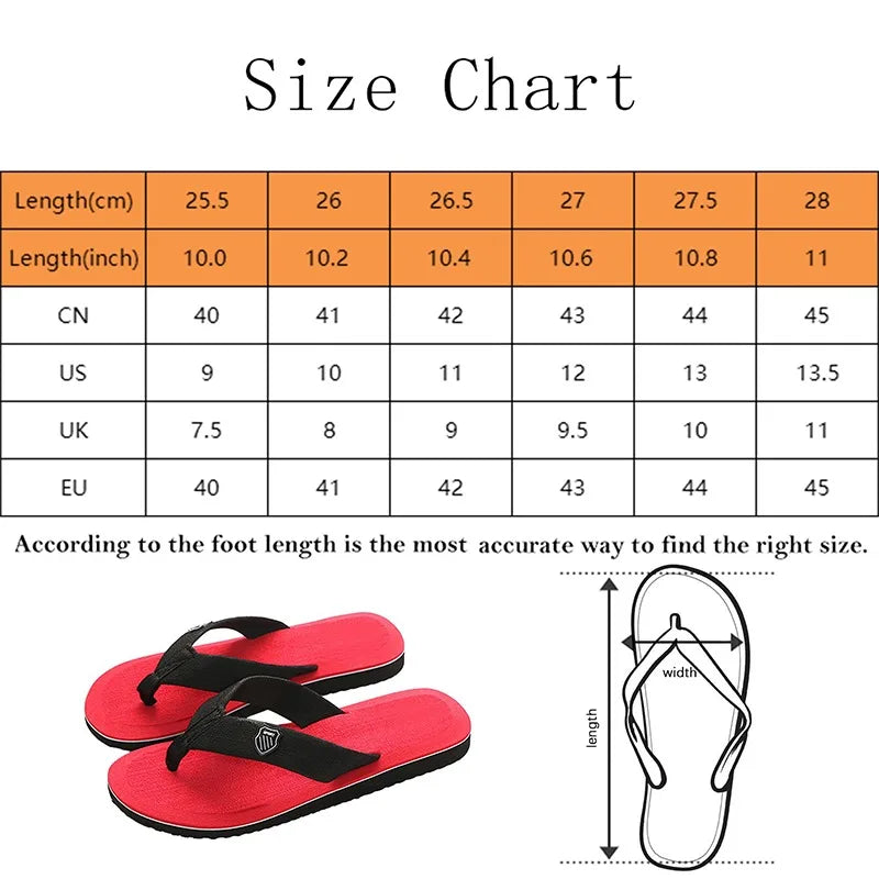 Men's Casual Flip Flops Fashion Beach Shoes Men Summer Non-Slip Flat Slides Mens Slippers Indoor House Shoes Man Male Slipper
