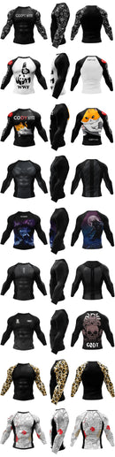 Custom Hot Sale Cody Lundin Wrestling BJJ Jiu Jitsu Rash Guard For Men 3D Sublimation Tattoo Tight Long Sleeve kickBoxing Jersey