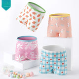 Shorts de boxer de algodão puro infantil, roupas íntimas sem costura sem virilha, cuecas grandes médias, meninas
