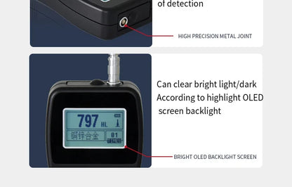 Leeb Hardness Tester Portable Rebound Meter Durometer HL、HB、HRB、HRC、HRA、HV、HS for Metal Steel Without Standard Block