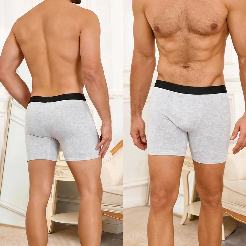 6Pcs Men Panties Cotton Underwear Soft Breathable Boxer Underwear Trendy Simple Hot-Selling Men's Boxer Underwear Fashion Pop