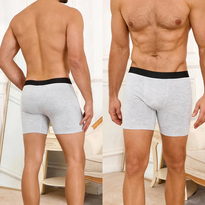 6Pcs Men Panties Cotton Underwear Soft Breathable Boxer Underwear Trendy Simple Hot-Selling Men's Boxer Underwear Fashion Pop