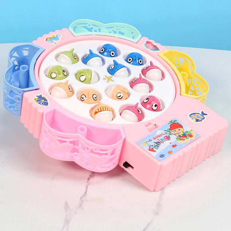 Fishing Toys, Hook Electric Spin With Music, Size Models Optional, Blue And Pink, Toys And Gifts For Kids, Cute Stickers, Practi