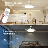 IRALAN Ceiling Lamp Fan Retractable Blades Smart with Remote Control Ceiling Fan with Light Energy Saving Led Living Room Light
