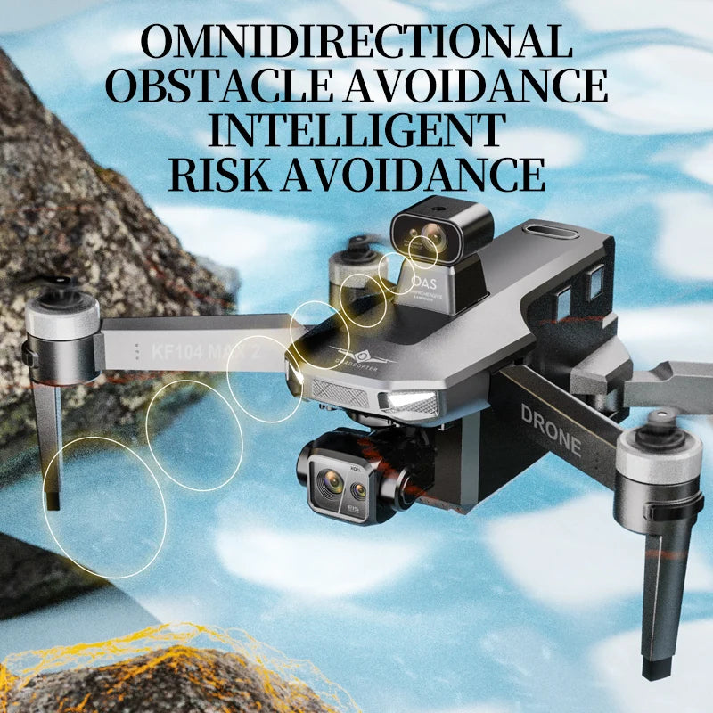 KF104 / KF104MAX2 Professional Drone With 4K Camera 3-Axis Gimbal WIFI 360 Obstacle Avoidance Touch Screen FPV Brushless RC Dron