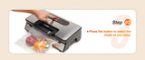 SucceBuy 90Kpa 130W Vacuum Sealer Food Packaging Machine with Free 10pcs Vacuum bags for Household Kitchen Vacuum Food Sealing