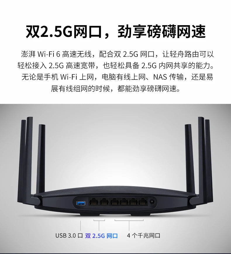 TPLINK XDR6088 Full Gigabit Wireless Router AX6000 Dual 2.5G Ports-Home High-speed WiFi