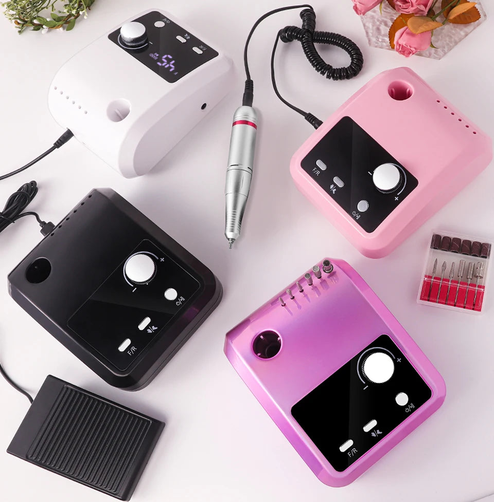 45000RPM Nail Drill Machine Cutters Professional Electric Nails Sander File for Gel Nails Polishing Remove Home Manicure Salon