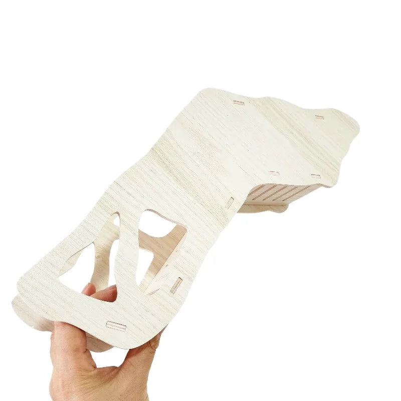 Hamster Wooden Hideout Cave Toy for Dwarf Hamsters Golden Bears Hideaway House with Peekaboo Design Small Animal Cage Accessories