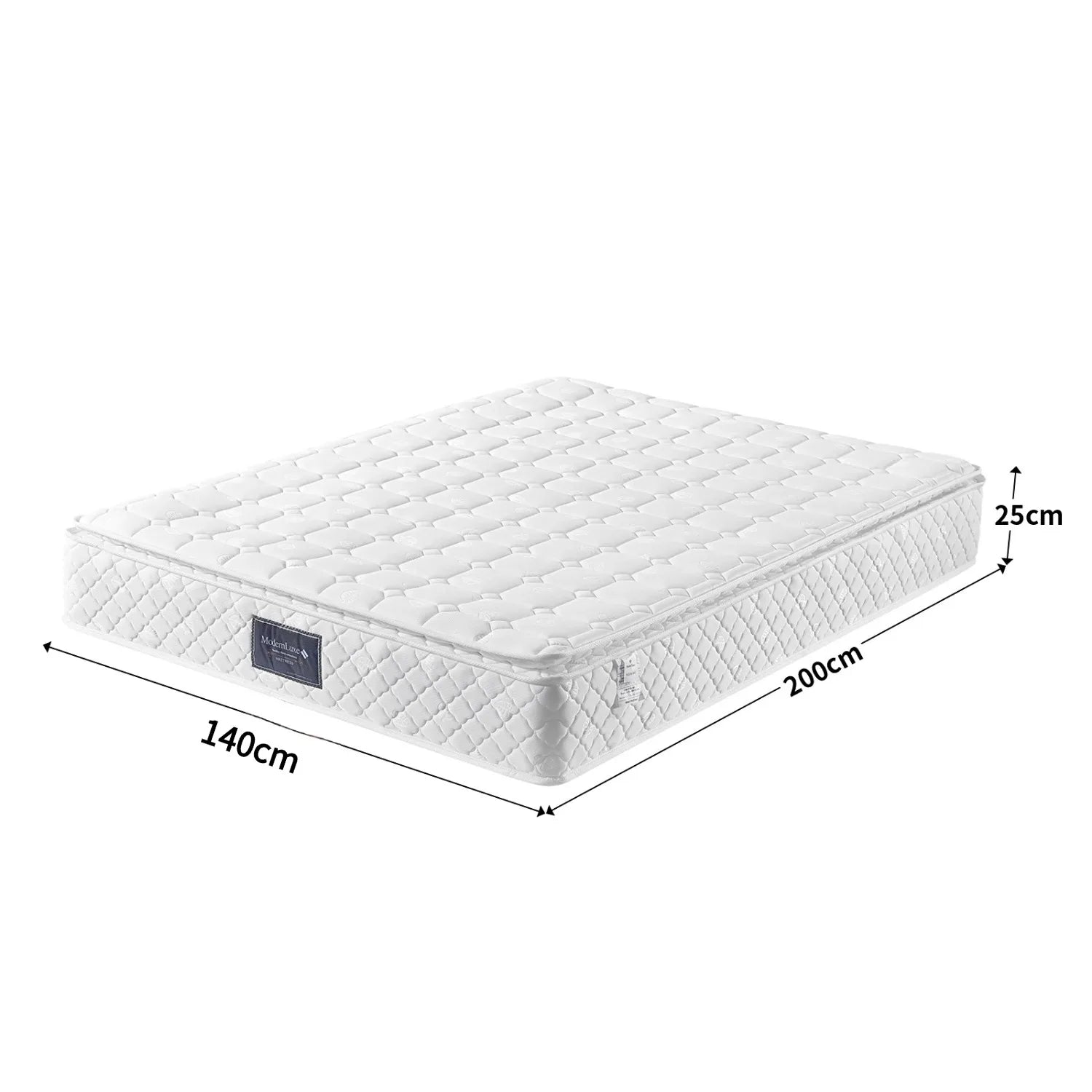 Comanlai Spring Mattress 90x200cm/140x200cm/160x200cm 25cm Height 7 Zones Cold Foam Mattress Microfiber Cover H3 Hardness