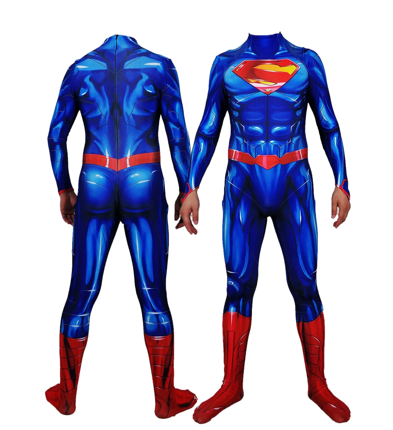 Adults The Man of Steel Cosplay Costume Zentai Suit Superhero Halloween Bodysuit Party Jumpsuit