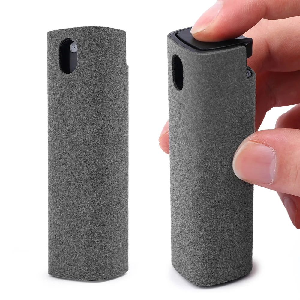 Microfiber Cloth Screen Cleaner Touchscreen Mist Cleaner All in One Spray Bottle Wipe Cleaner Fingerprint-Proof Cleaning Tool