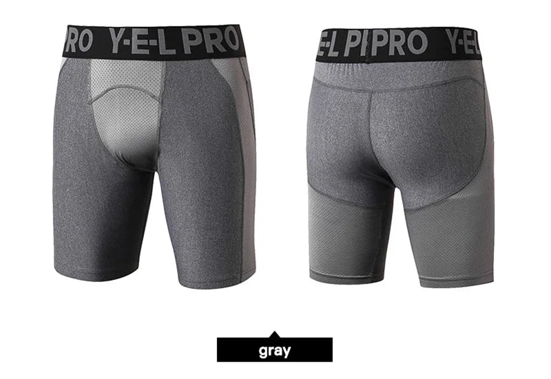 Men's Sports Fitness Shorts Gym Training Quick-Drying Compression Leggings Cycling Shorts Basketball Running Short Workout Tight