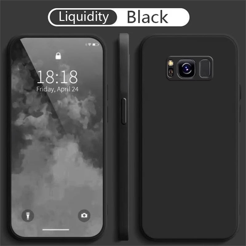 Liquid Silicone Phone Case for Samsung Galaxy S8 S9 S10 Plus Soft Camera Protective Shockproof Back Cover Samsung 8Plus