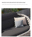 Outdoor Seat Outdoor Rattan Sofa Courtyard Combination Double Chair Leisure Terrace Villa Living Room Balcony Furniture Home