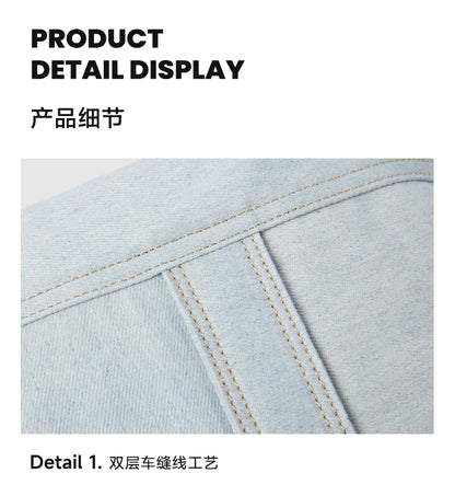 LEE Unisex Utility Canvas Leather Zipper Tote Bag Casual Denim Daily Shopping Handbag Women Man Durable Student School Book Bag