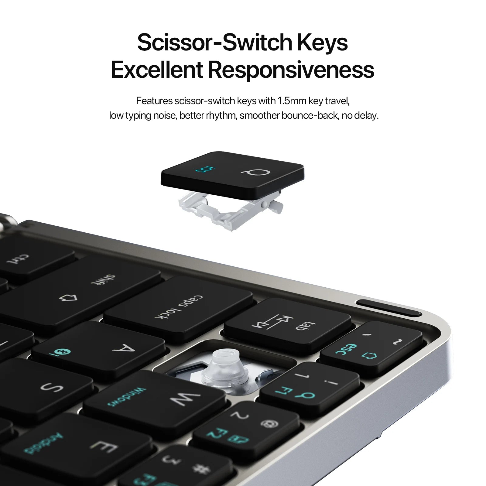 DUX DUCIS Foldable Bluetooth 5.0 Keyboard with Touchpad & Phone Holder For Phones Tablets PC iOS Android Windows Mac