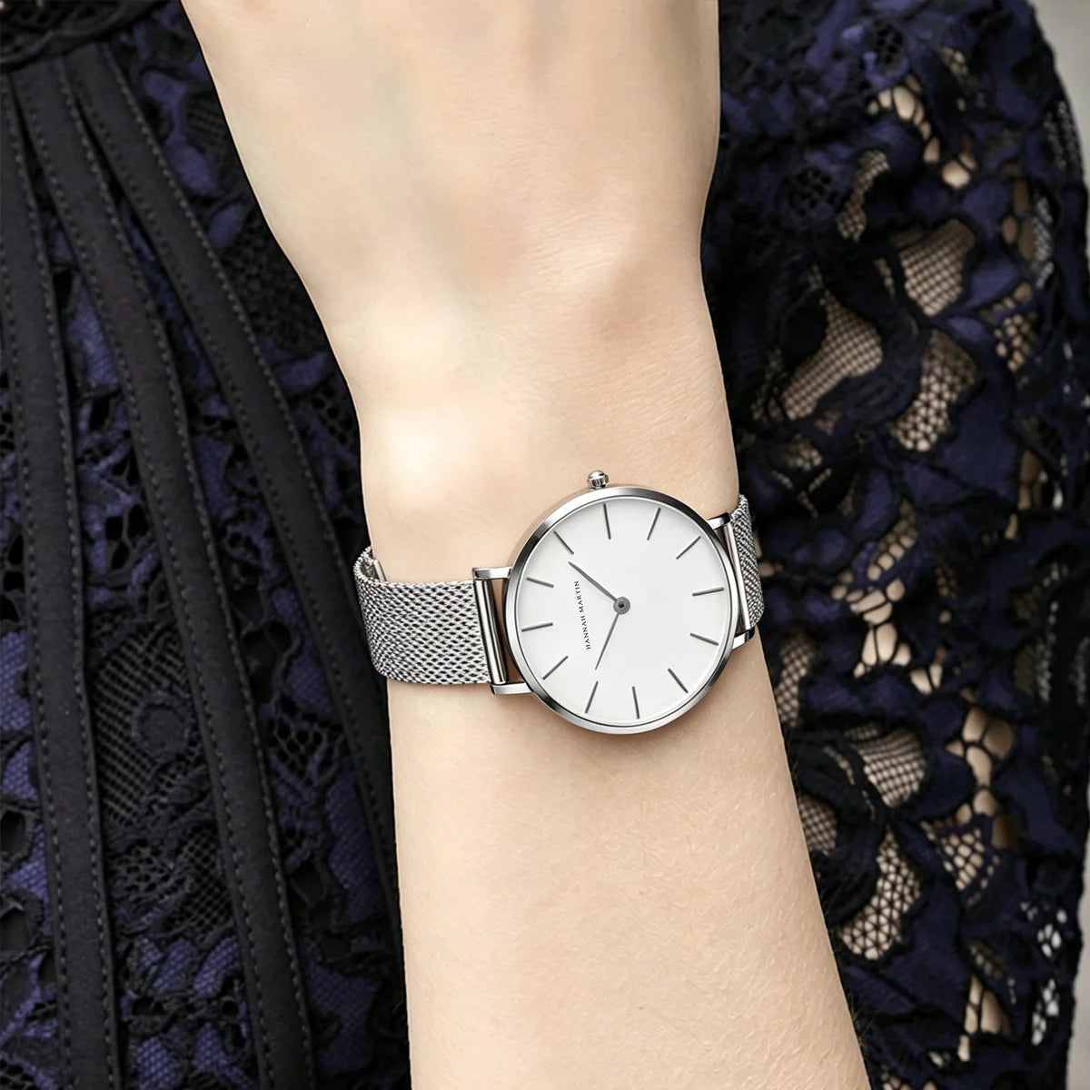 HANNAH MARTIN Women Watch Nordic Minimalist Japan Quartz Movement 3Bar Waterproof Women 36mm Full Rose Gold Dropshipping Watches