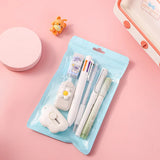 7-in-1 Stationery Set for Children: Back-to-School Gel Pen, Highlighter, Ballpoint Pen, Eternal Pencil, Tape, Eraser, Knife – Kids' Prize