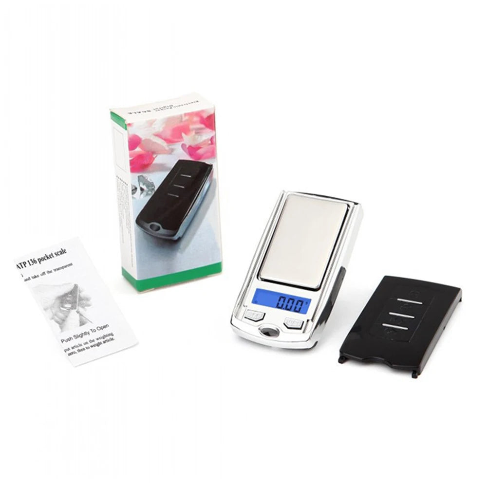 200g 0.01g Precision Portable Car Key Shape Mini Digital Pocket Electronic Gram Scale with LCD Display Batteries kitchen scale