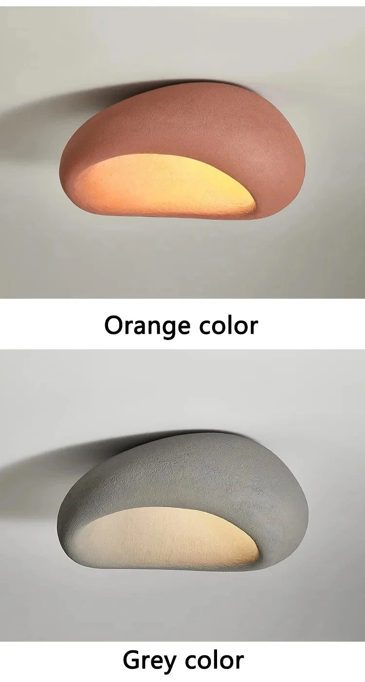 Nordic Wabi Sabi LED Ceiling Lamps Minimalist Cream Style Living Room Bedroom Ceiling Light 45/52/60/70cm Home Decor Chandeliers