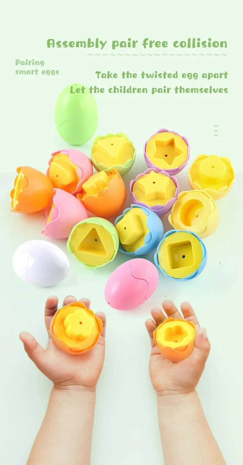 Eggs Screws 3D Puzzle Montessori Learning Education Math Toys Kids Shape Match Smart Game For Children Educational Easter Gifts