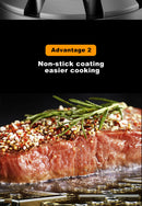 MOEYE Frying Pan 316L Stainless Steel 28/30/32cm Kitchen Nonstick Pan Cooking Skillet Kitchen Nonstick Skillet Induction Pan