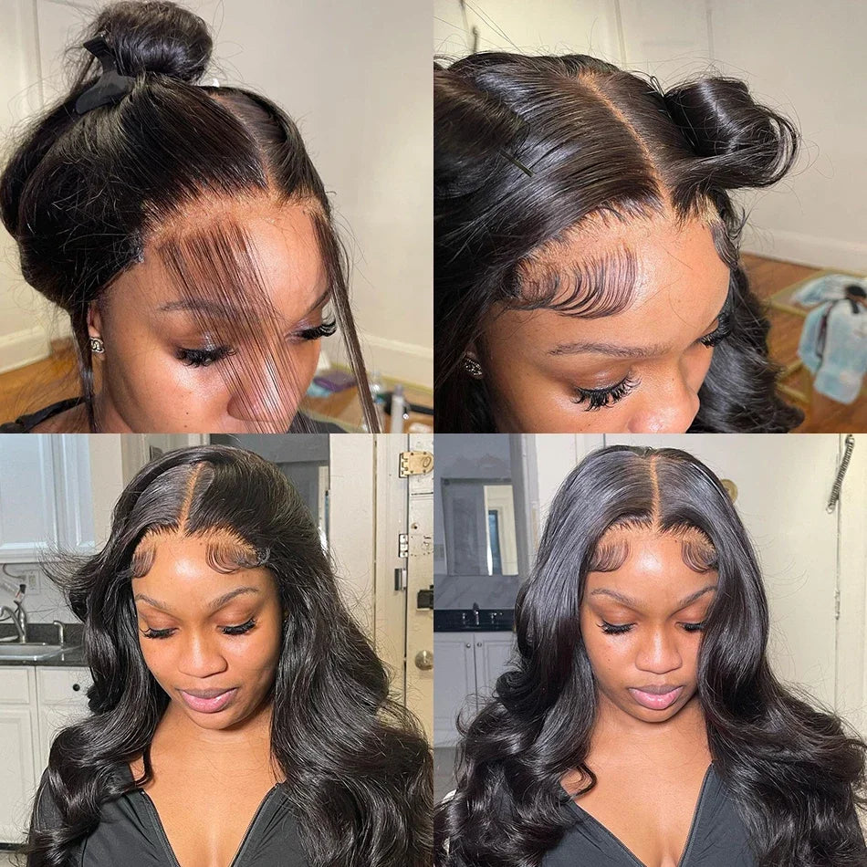 Peruca lace frontal cabelo humano ondulado - alta densidade 250%