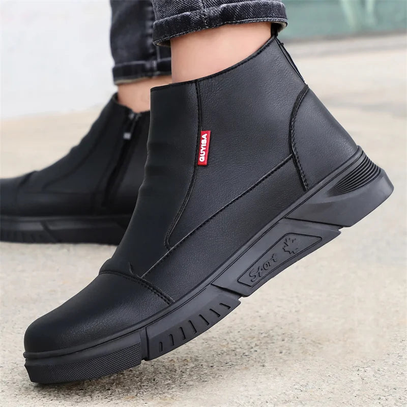 Latest 2023 Waterproof Men Leather Boots Steel Toe Cap Safety Work Shoes Anti Smashing Indestructible Construction Welding Boots