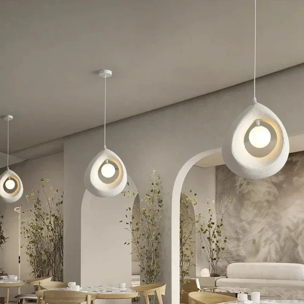 Lámpara colgante japonesa Wabi Sabi, lámpara de techo nórdica para comedor, decoración del hogar, mesa de bar, isla de cocina, lámpara colgante creativa